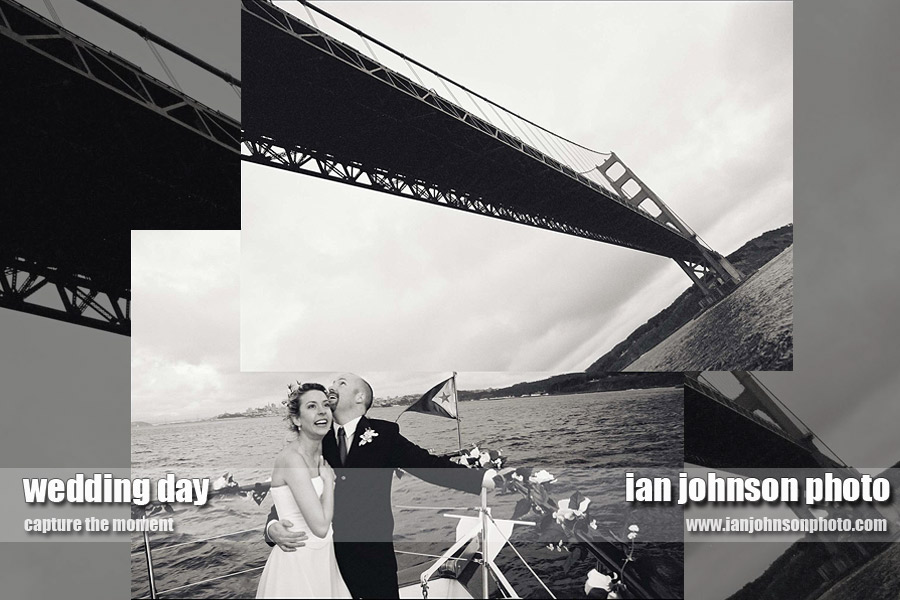 wedding photo in San Francisco under the Golden Gate Bridge